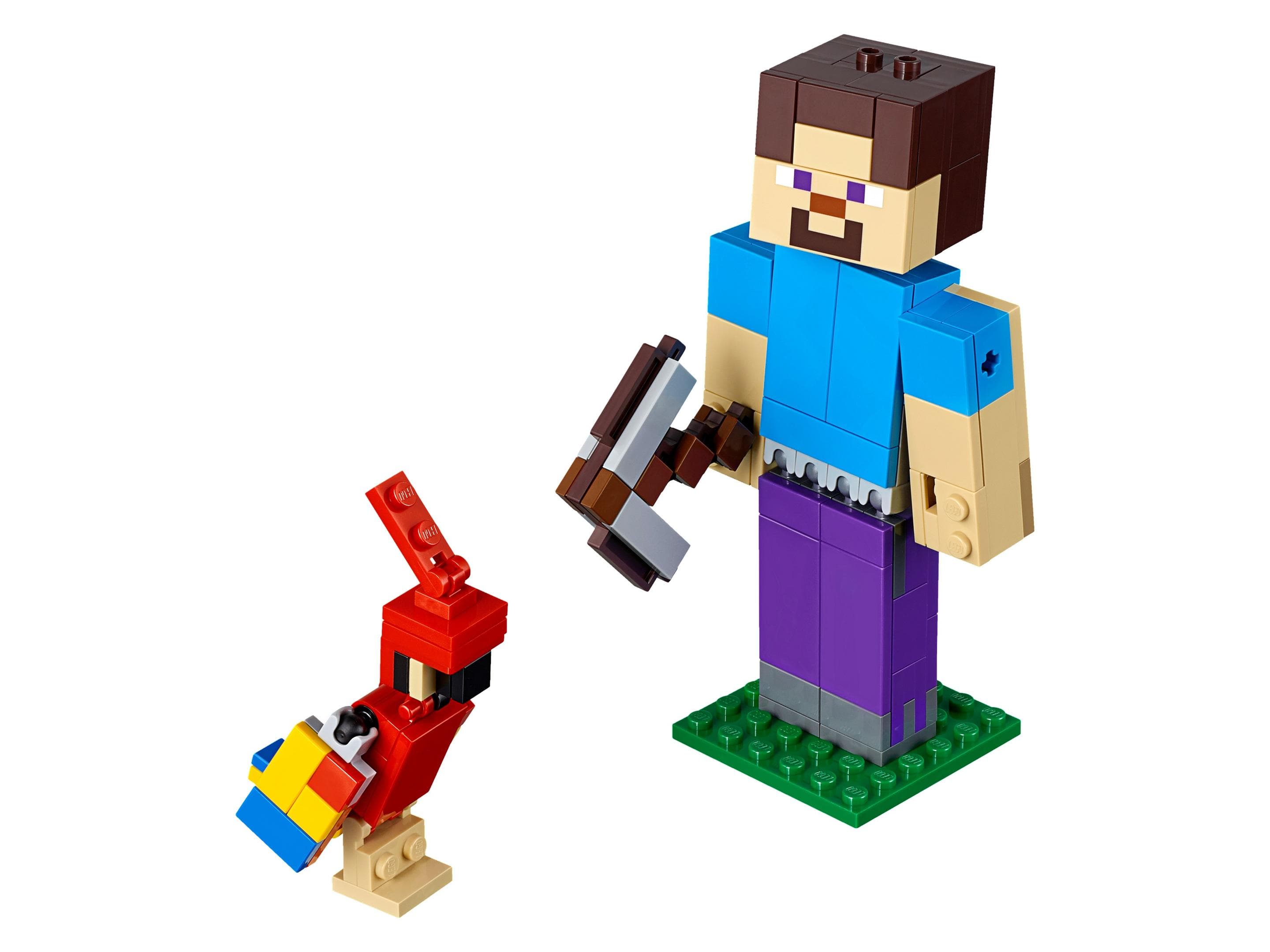 Minecraft Steve BigFig with Parrot