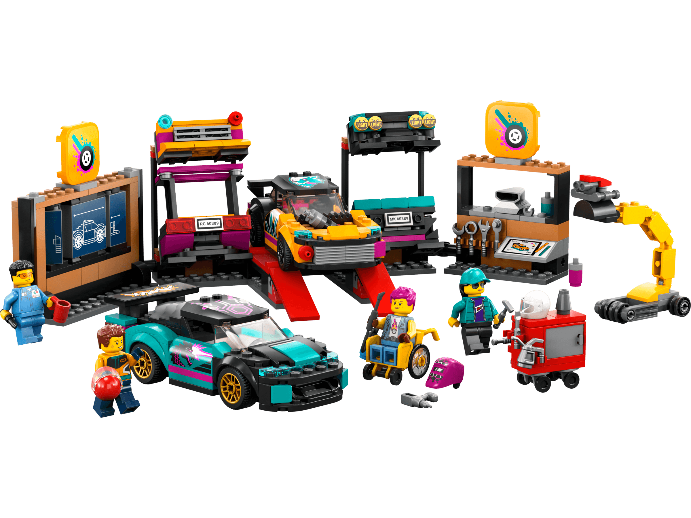 לגו סיטי מוסך למכוניות מעוצבות